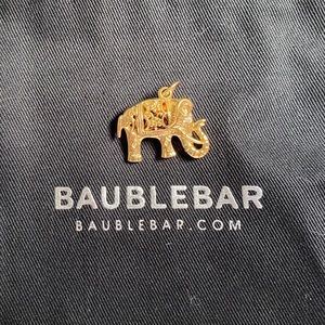 BaubleBar Elephant Charm Pendant in Gold Tone
